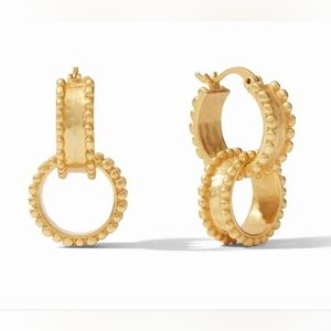 Julie Vos Gold Beaded Marbella 2-in-1 Hoop Earrings